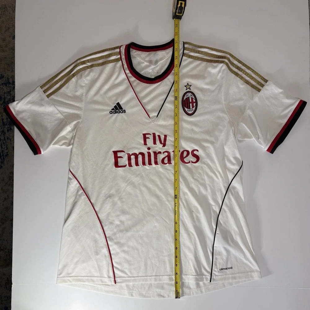 Adidas AC Milan White Away Soccer Jersey Size XL‎